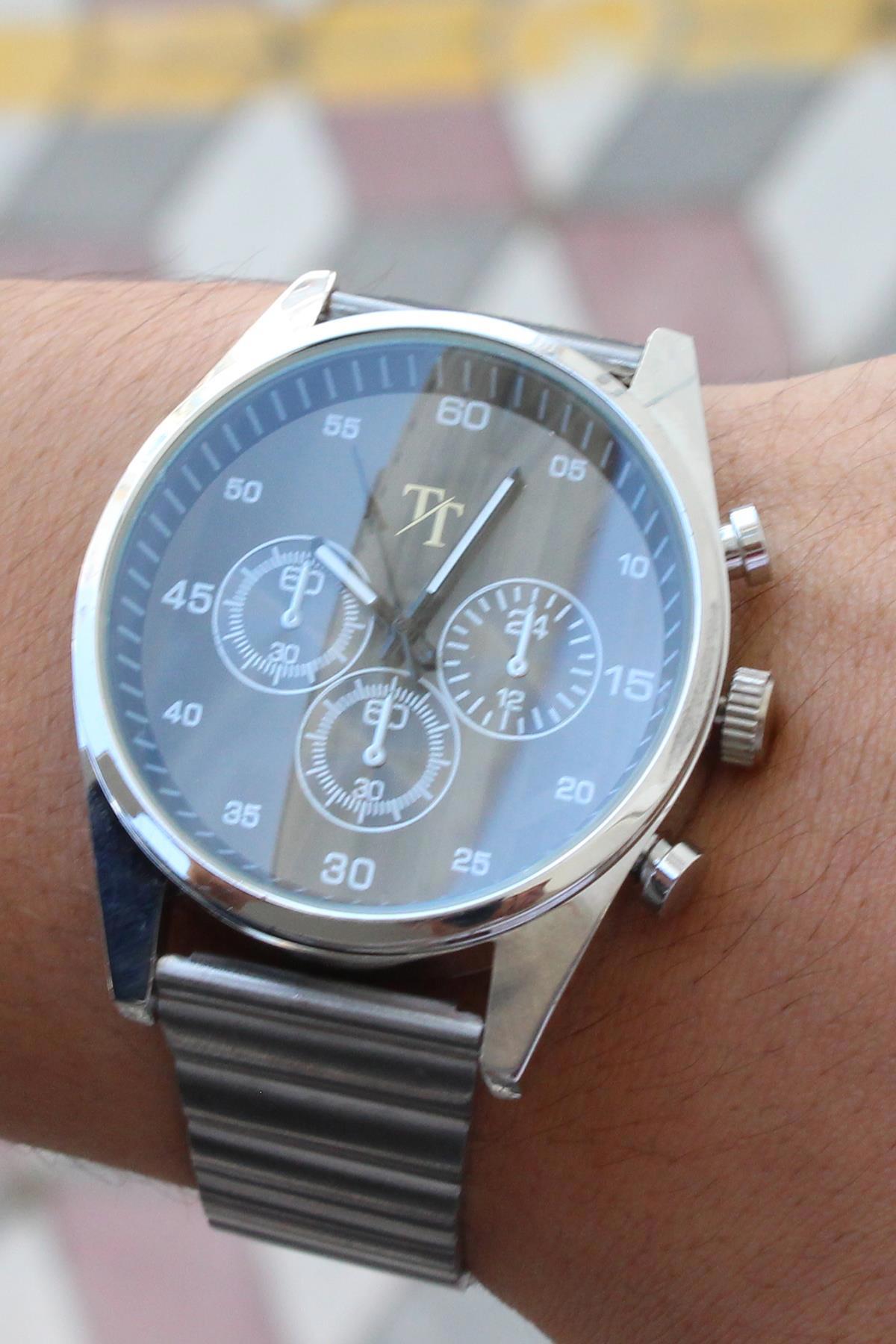 Bluefeet 261 Gri Metal Kordon Analog Kadın Kol Saati