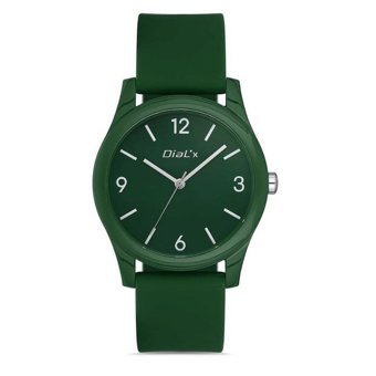 Dial X DX-5455-4 31-35 mm Yeşil Plastik-Silikon Kordon Analog Kadın Kol Saati