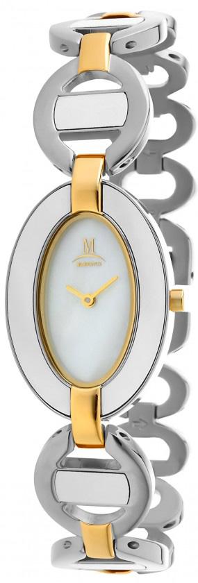 Momentus FJ125T-09TG 20 mm Gri-Sarı Çelik Kordon Analog Kadın Kol Saati