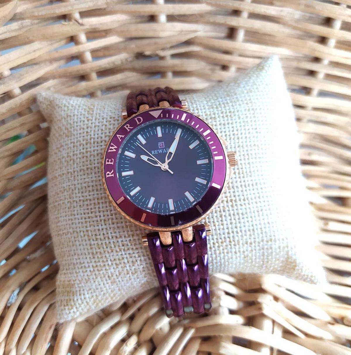 Reward RD63051L 35 mm Mor Çelik Kordon Analog Kadın Kol Saati