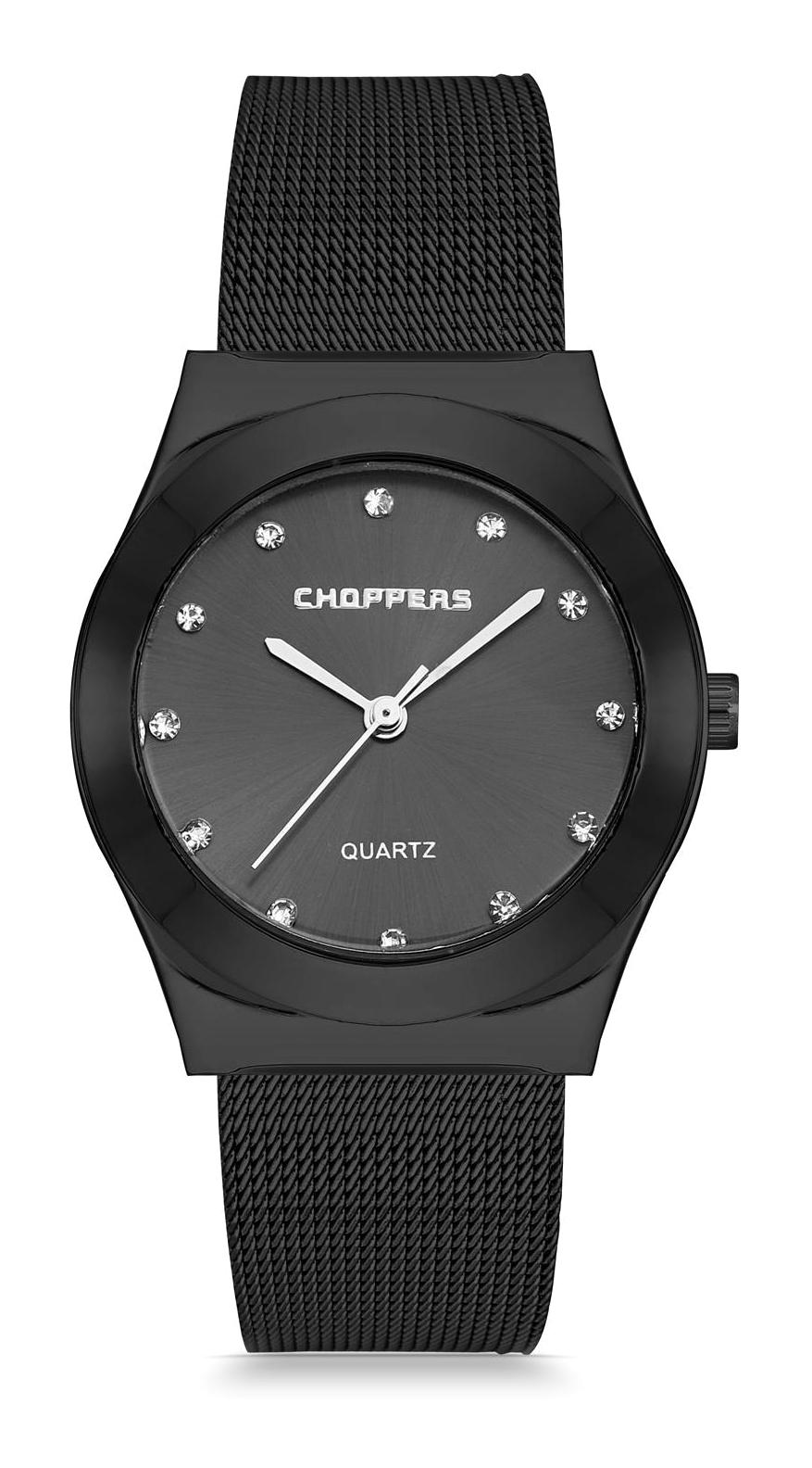 Choppers HBG17036D 35 mm Siyah Hasır Kordon Analog Kadın Kol Saati