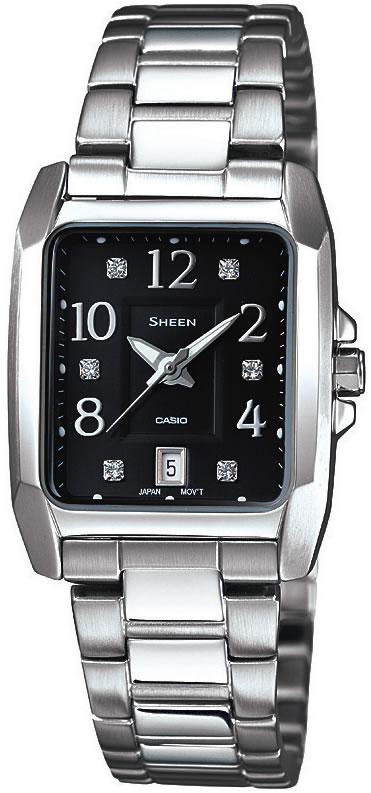Casio SHE-4023D-1A Takvimli 26 mm Gri Çelik Kordon Analog Kadın Kol Saati