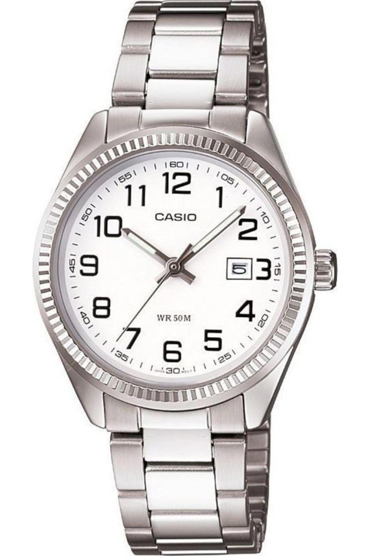 Casio LTP-1302d-7bvdf Takvimli 30.2 mm Gri Metal Kordon Analog Kadın Kol Saati