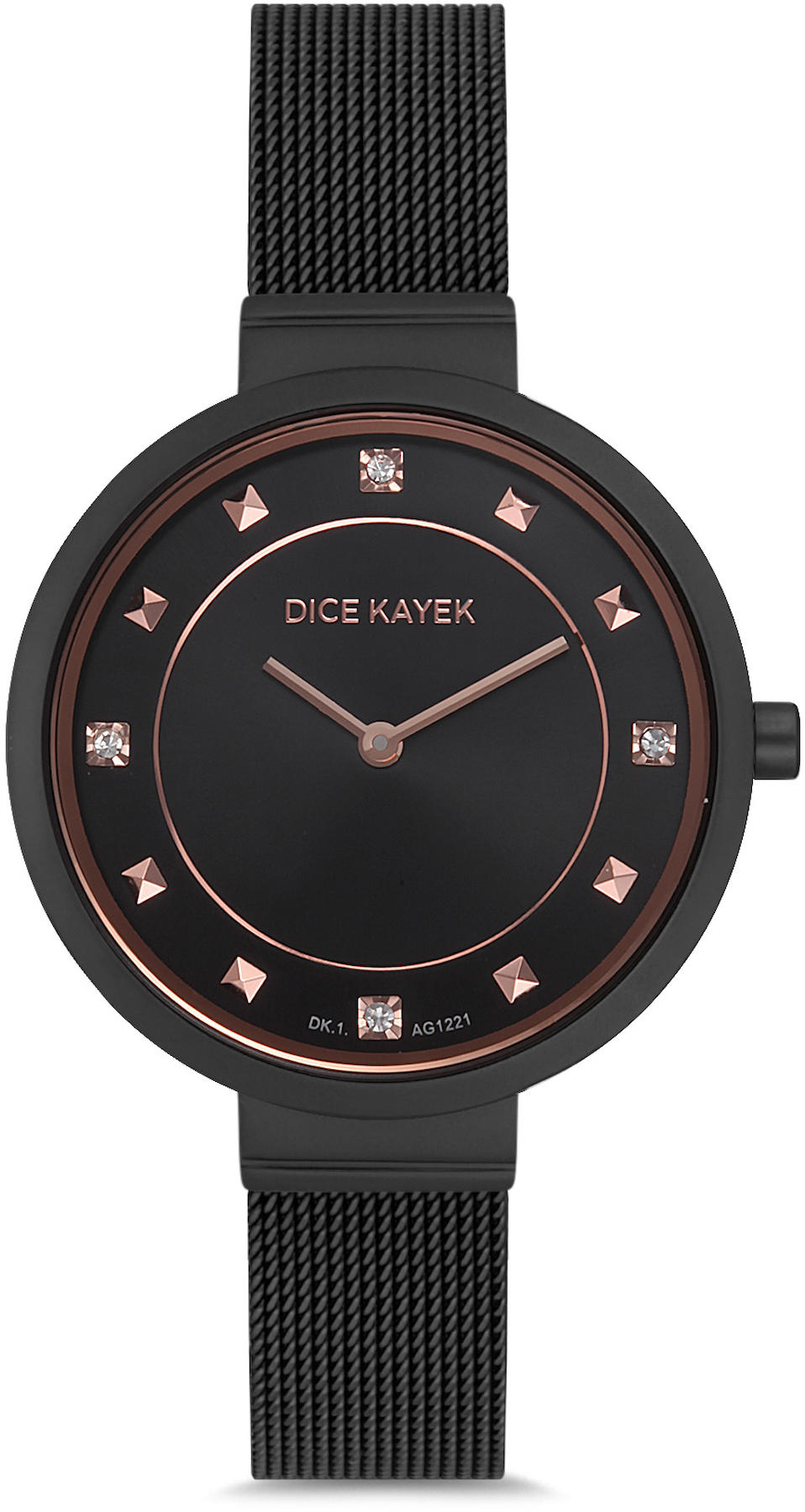 Dice Kayek DK.1.AG1221.09 33 mm Siyah Metal Kordon Analog Kadın Kol Saati
