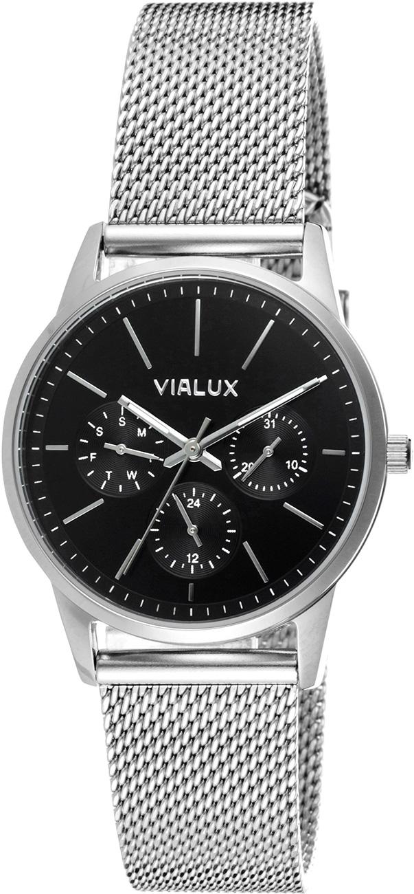 Vialux LY524S-04SS 35 mm Gri Çelik Kordon Analog Kadın Kol Saati