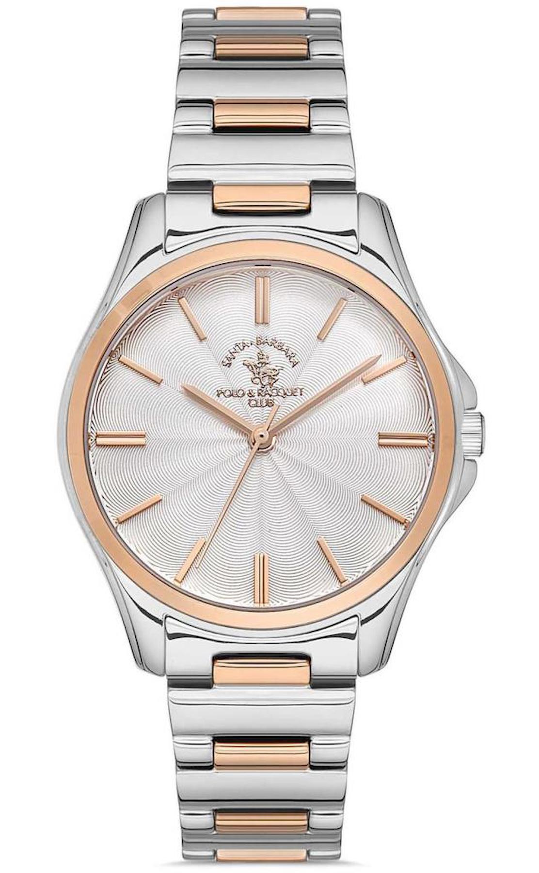 Santa Barbara Polo & Racquet Club SB.1.10316.3 34 mm Gri-Rose Gold Çelik Kordon Analog Kadın Kol Saati