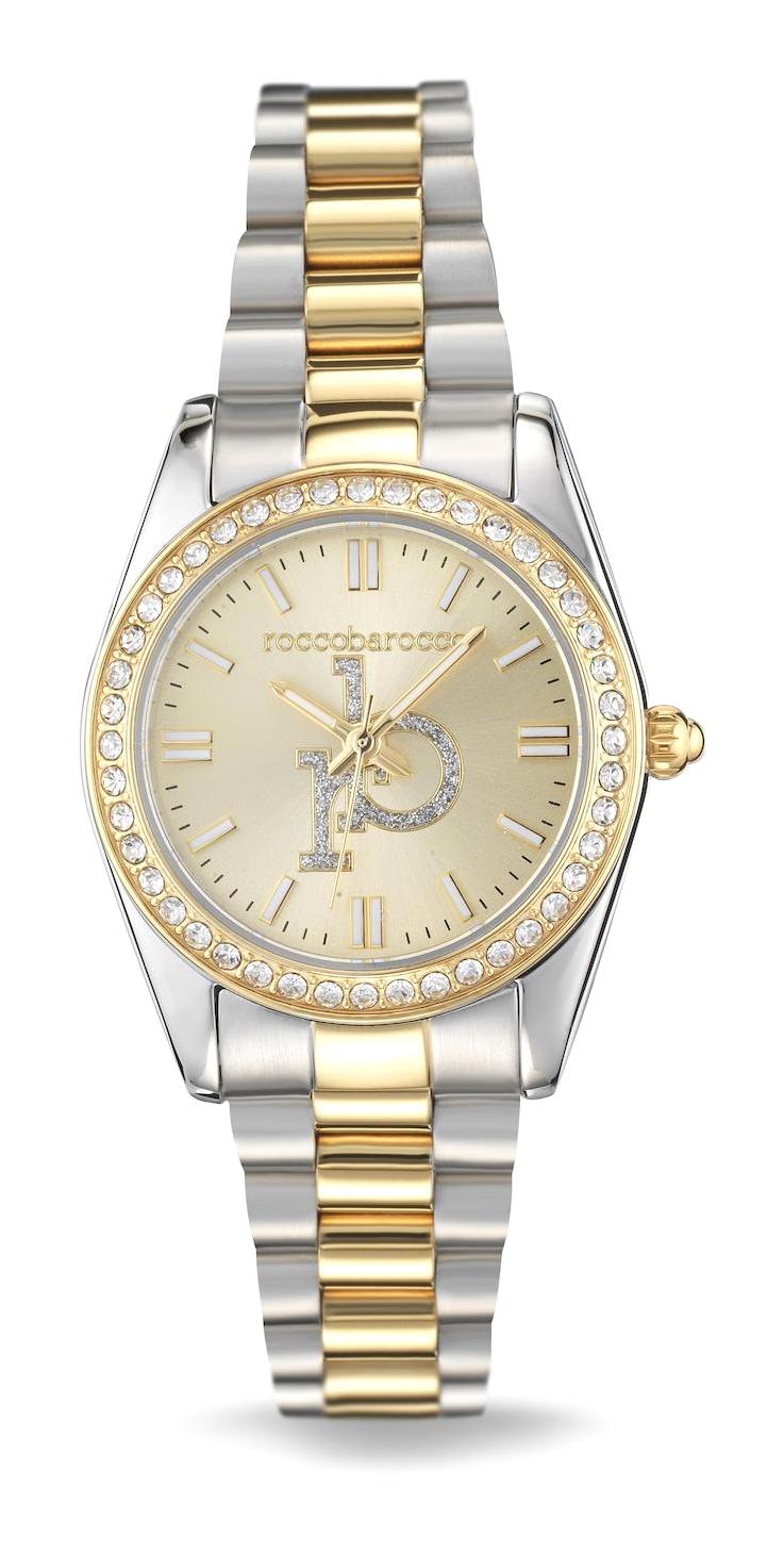Rocco Barocco RB.3468L-03M 31 mm Altın-Gri Çelik Kordon Analog Kadın Kol Saati