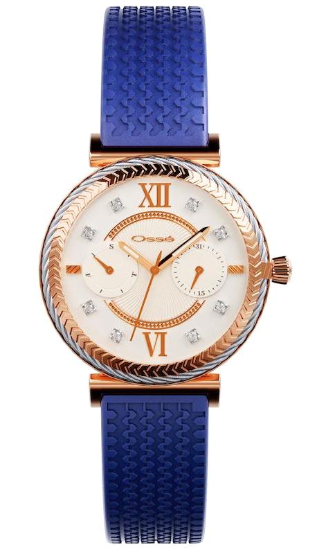 Osse 7080F Takvimli 35 mm Lacivert Silikon Kordon Analog Kadın Kol Saati