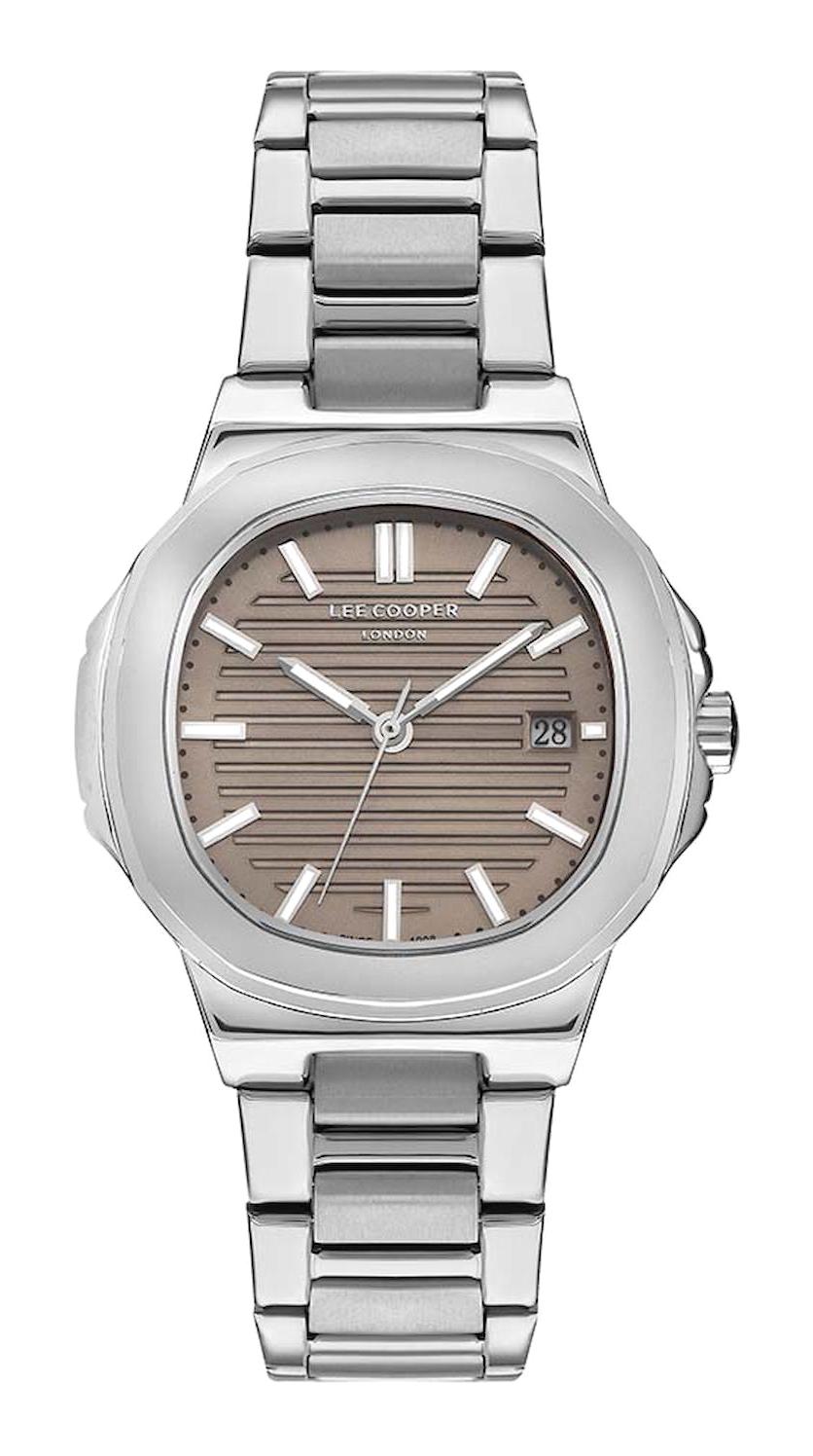 Lee Cooper LC07369.360 Takvimli 40 mm Gri Plastik Kordon Analog Kadın Kol Saati