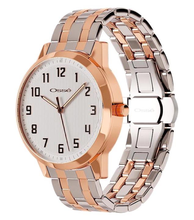 Osse 10101LC 35 mm Gri-Rose Gold Silikon Kordon Analog Kadın Kol Saati