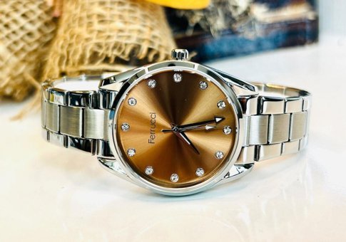 Ferrucci FC.14402FM.10 33 mm Gri Çelik Kordon Analog Kadın Kol Saati