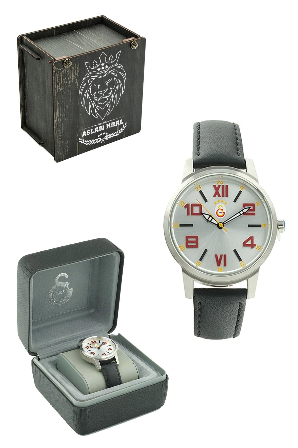 Galatasaray 36 mm Siyah Deri Kordon Galatasaraylı Analog Kadın Kol Saati