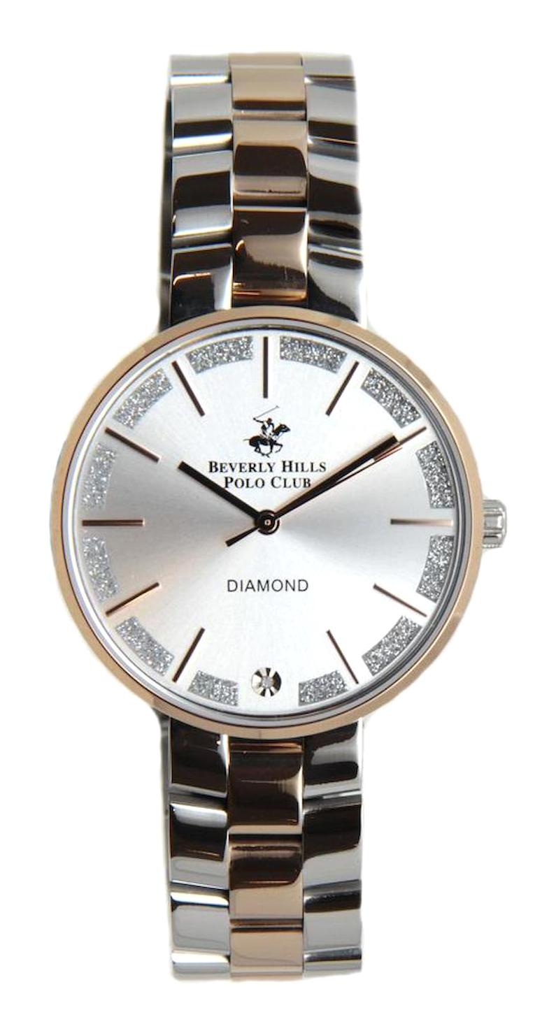 Beverly Hills Polo Club BP3332X.530 35 mm Gri - Kahverengi Çelik Kordon Analog Kadın Kol Saati