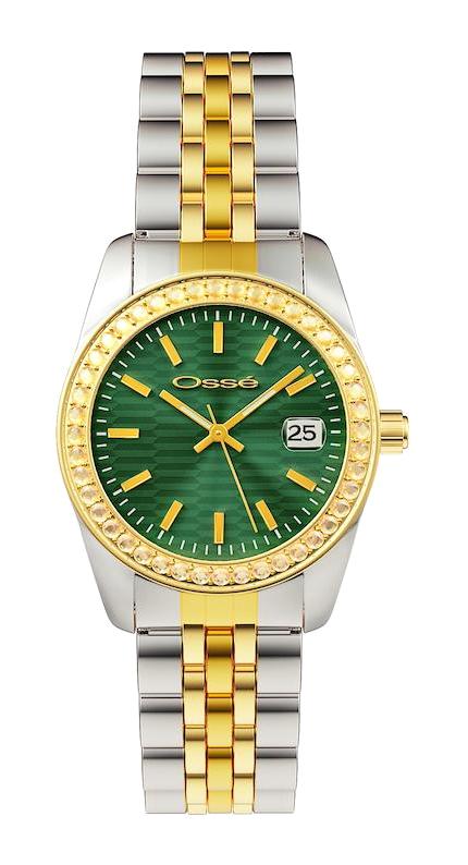 Osse OSW10134 Takvimli 28 mm Altın-Gri Çelik Kordon Analog Kadın Kol Saati
