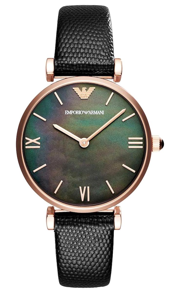 Emporio Armani AR11060 32 mm Siyah Deri Kordon Analog Kadın Kol Saati