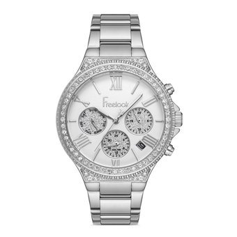 Freelook FL.1.10093.1 Takvimli 38 mm Gri Metal Kordon Analog Kadın Kol Saati