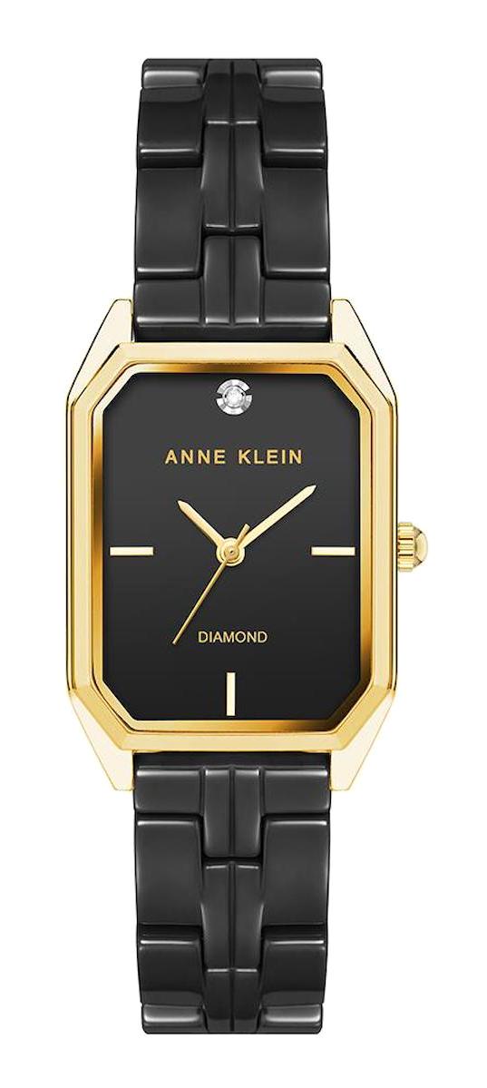 Anne Klein AK-4034GPBK 24 mm Siyah Metal Kordon Analog Kadın Kol Saati
