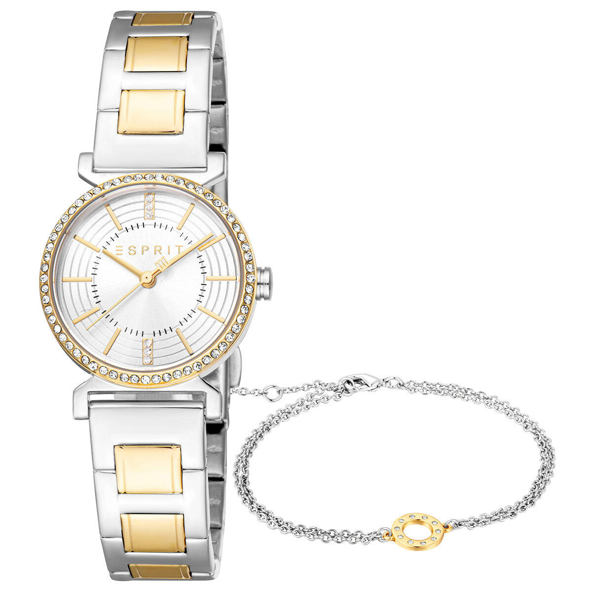 Esprit ES1L422M0055 26 mm Altın-Gri Çelik Kordon Analog Kadın Kol Saati