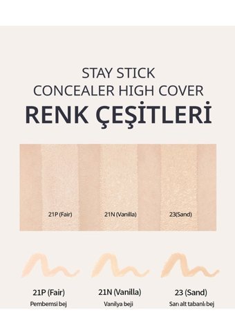 Missha High Cover 21N(Vanilla) Göz Altı ve Yüz Krem Stick Kapatıcı