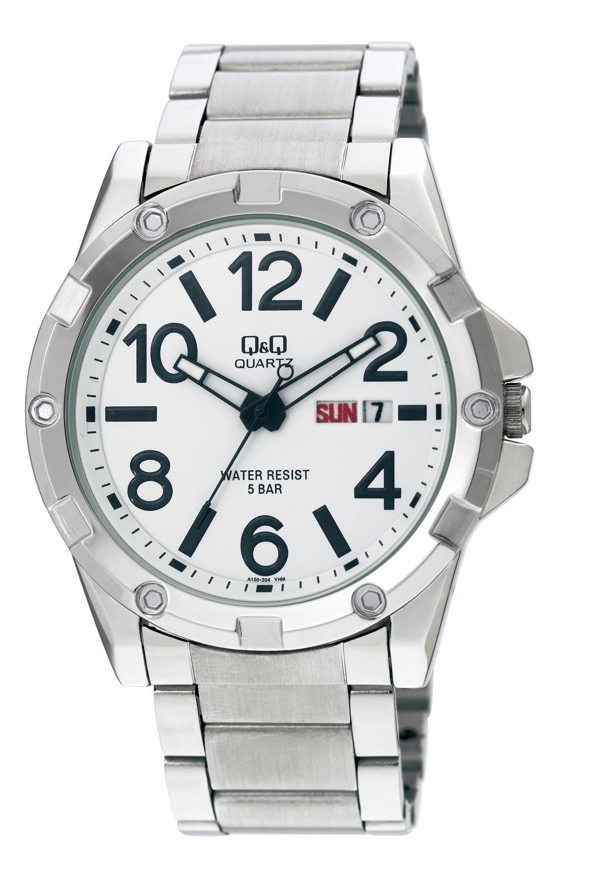Q&Q 3F1 Takvimli 36 mm Altın-Gri Metal Kordon Analog Kadın Kol Saati