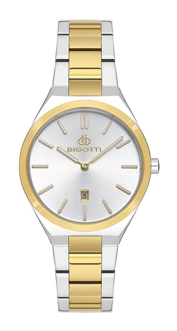 Bigotti BG.1.10537-3 36 mm Altın-Gri Çelik Kordon Analog Kadın Kol Saati