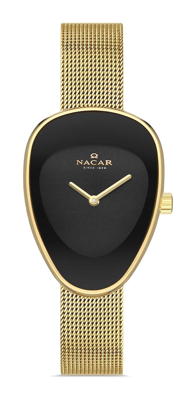 Nacar NC17-3920567-DBM 25-35 mm Sarı Hasır Kordon Analog Kadın Kol Saati