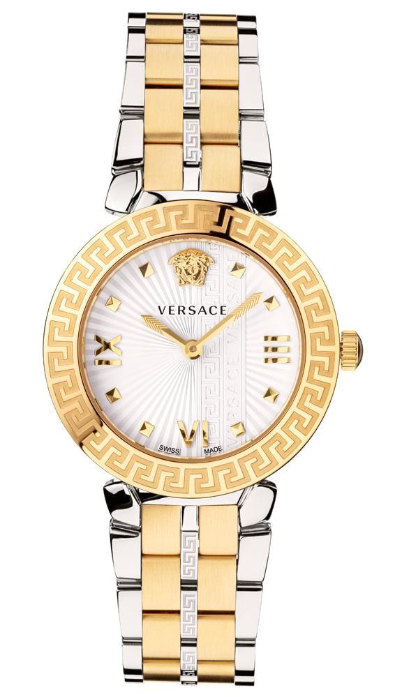 Versace VRSCVEZ600421 36 mm Altın-Gri Çelik Kordon Analog Kadın Kol Saati