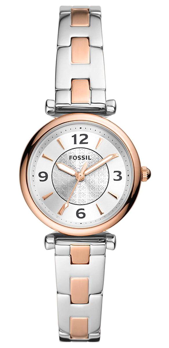 Fossil FES5201 28 mm Gri-Rose Gold Çelik Kordon Analog Kadın Kol Saati