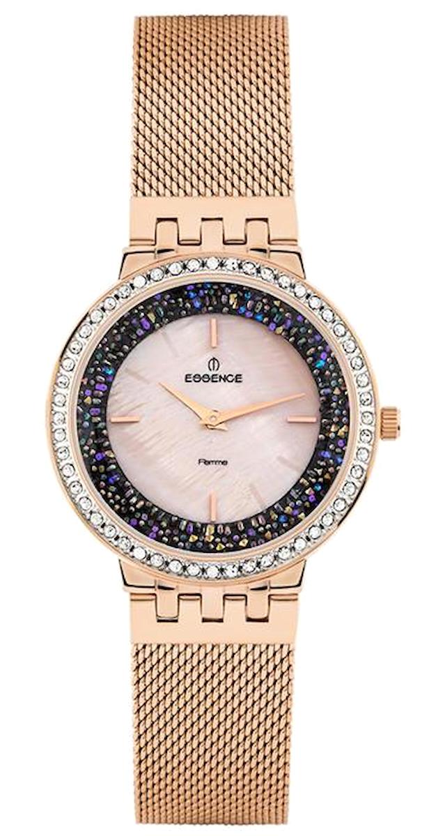 Essence D1063.410 35 mm Rose Gold Hasır Kordon Analog Kadın Kol Saati