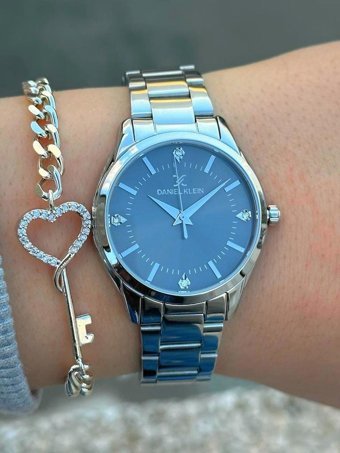 Daniel Klein DK.FT.1.330 31-35 mm Gri Çelik Kordon Analog Kadın Kol Saati
