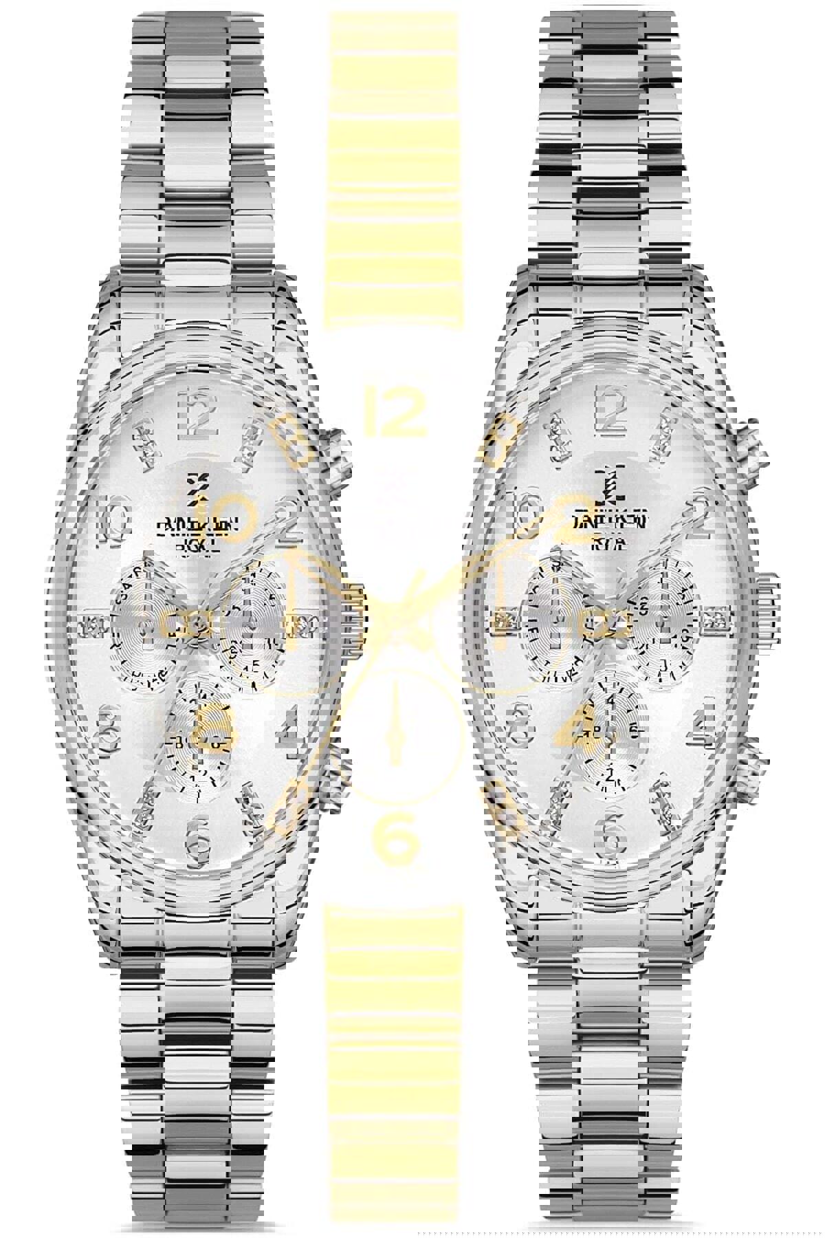 Daniel Klein DK.FT.1.179 31-35 mm Altın-Gri Çelik Kordon Analog Kadın Kol Saati