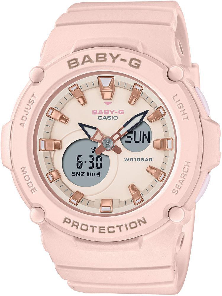 Casio BGA-275-4A Takvimli 42 mm Pembe Silikon Kordon Analog Kadın Kol Saati