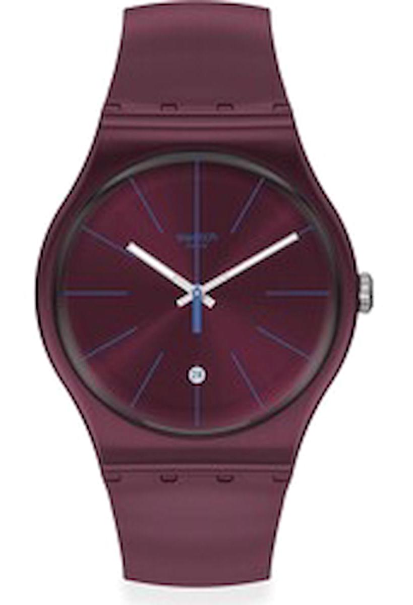 Swatch SUOR402 Takvimli 41 mm Mürdüm Çelik Kordon Analog Kadın Kol Saati