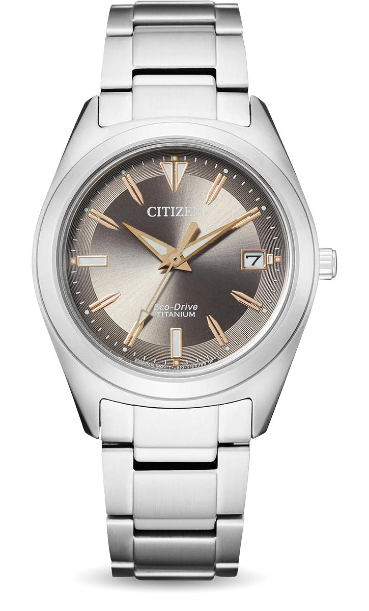 Citizen ECO-DRİVE FE6150-85H Takvimli 34 mm Gri Çelik Kordon Analog Kadın Kol Saati