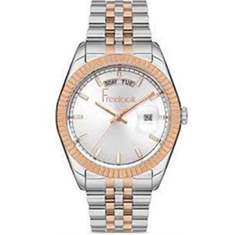 Freelook FL.1.10229.2 36 mm Gri-Rose Gold Çelik Kordon Analog Kadın Kol Saati