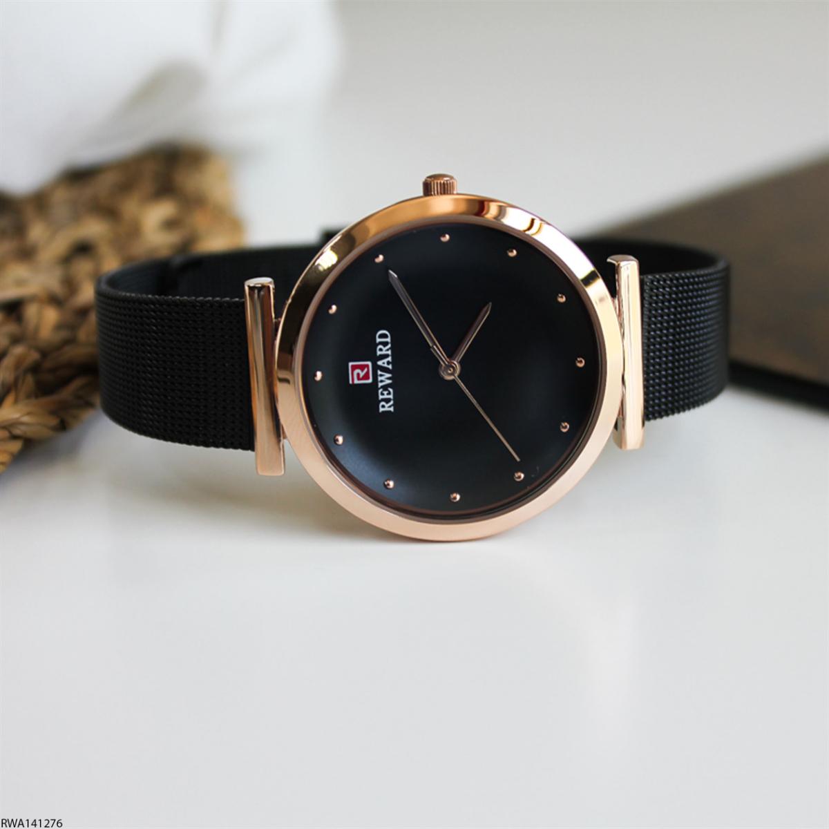 Reward RWA141276 36 mm Siyah Metal Kordon Analog Kadın Kol Saati