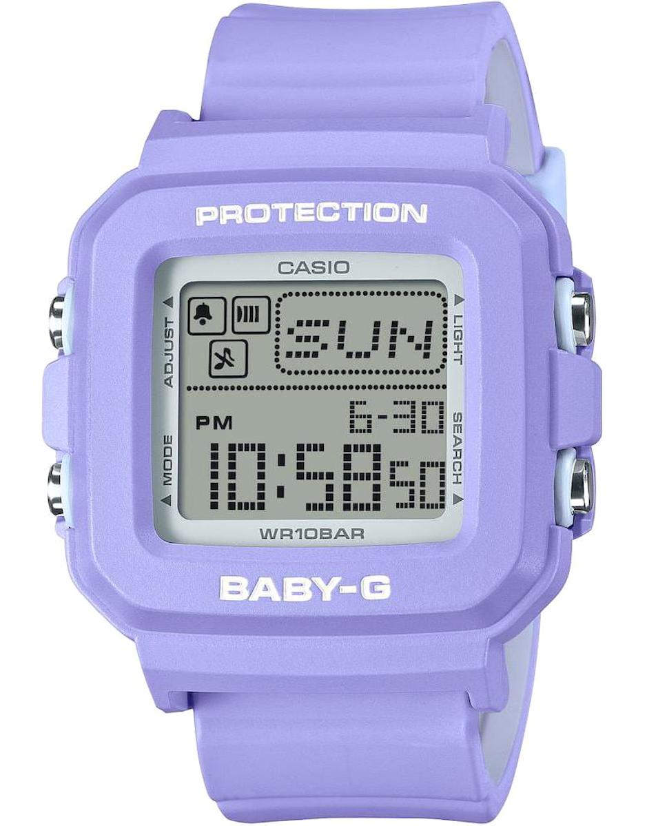 Casio BABY-G BGD-10K-6DR Takvimli 39 mm Mor Silikon Kordon Analog Kadın Kol Saati