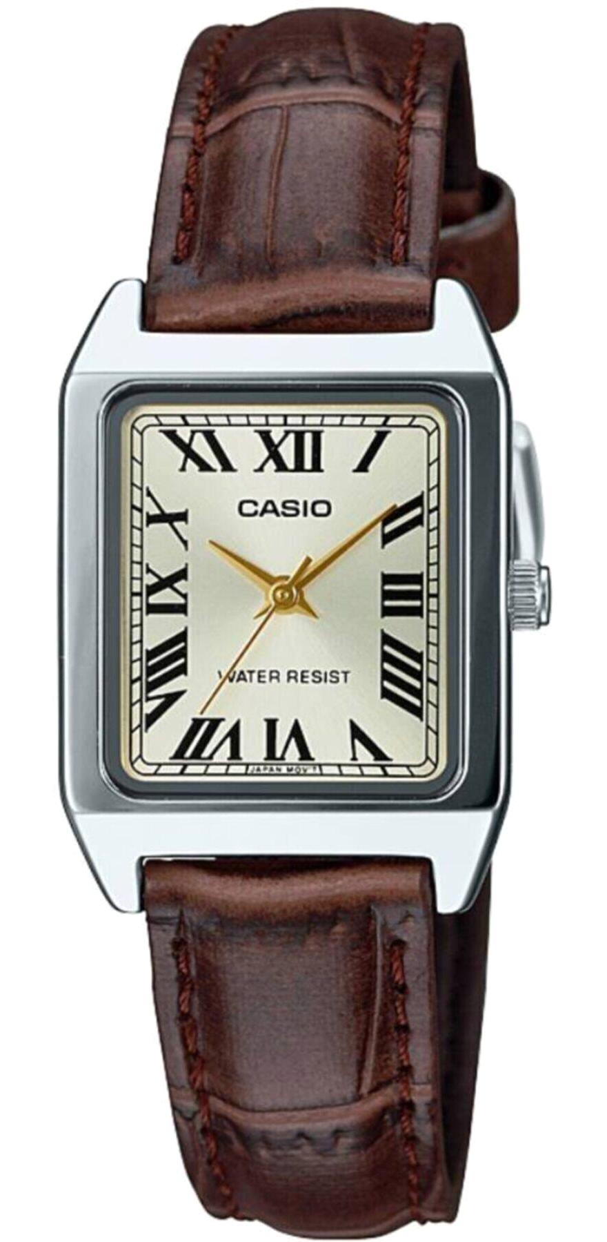 Casio LTP-V007L-9B 23 mm Kahverengi Deri Kordon Analog Kadın Kol Saati