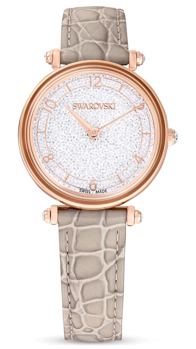 Swarovski SWR5656899 35 mm Gri Deri Kordon Analog Kadın Kol Saati