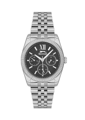 Slazenger SL.09.1947.4.08 Takvimli 36 mm Gri Çelik Kordon Analog Kadın Kol Saati