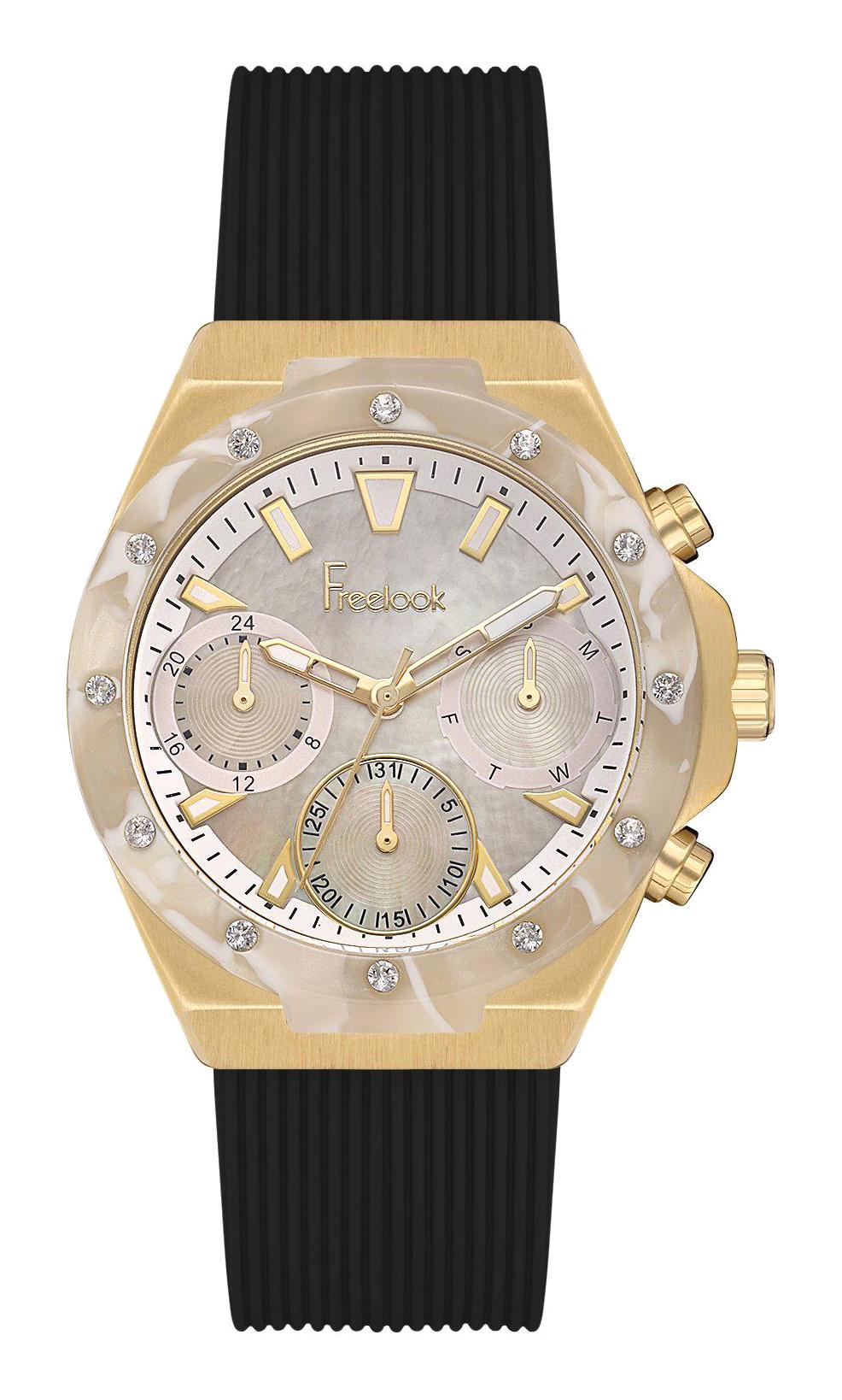 Freelook FL.1.10093.1 Takvimli 37 mm Siyah Silikon Kordon Analog Kadın Kol Saati