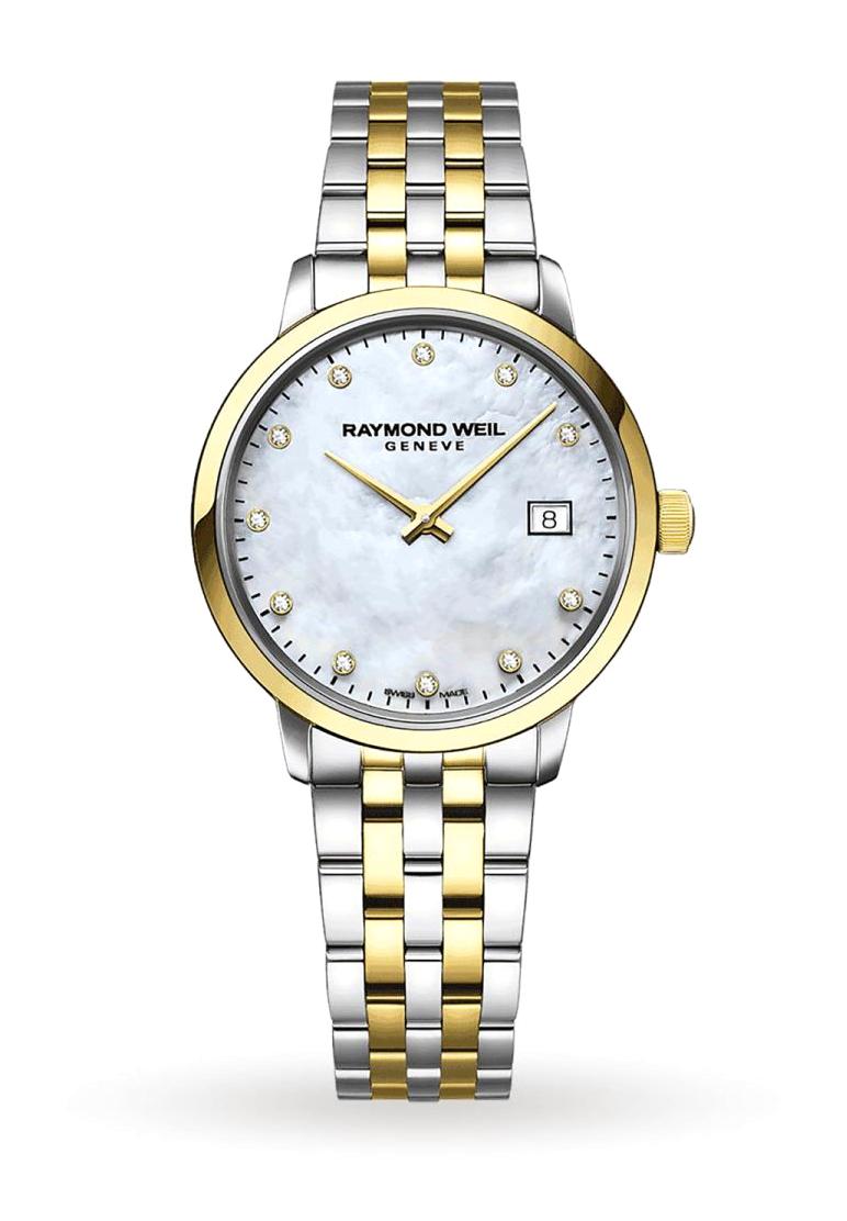 Raymond Weil RW5985STP97081 Takvimli 29 mm Altın-Gri Çelik Kordon Analog Kadın Kol Saati