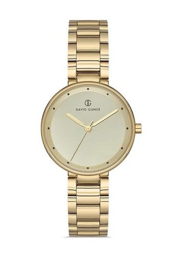 David Guner DG-8138LA-B4 Altın Çelik Kordon Analog Kadın Kol Saati