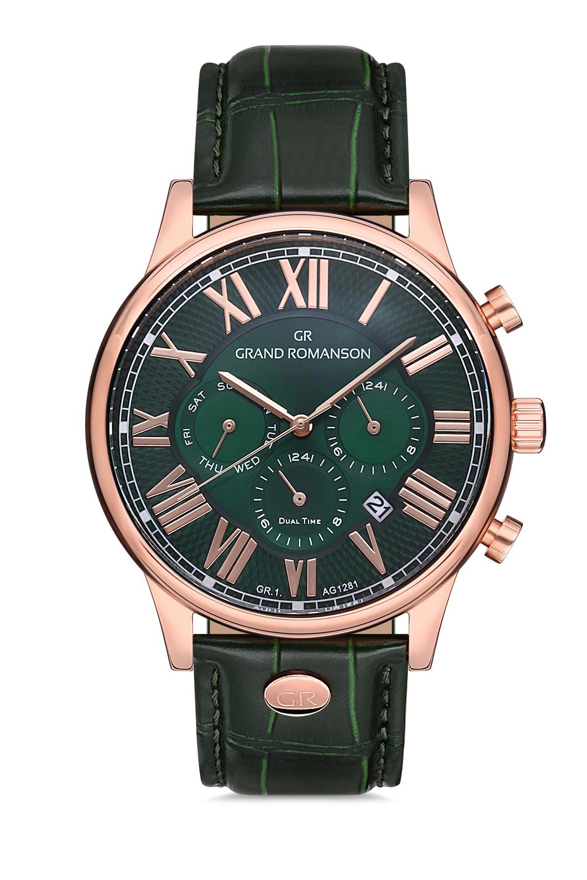 Grand Romanson GR.1.AG1281.06 Takvimli 36 mm Rose Gold Deri Kordon Analog Kadın Kol Saati