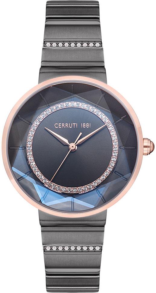 Cerruti 1881 CRM27403 35 mm Füme Çelik Kordon Analog Kadın Kol Saati