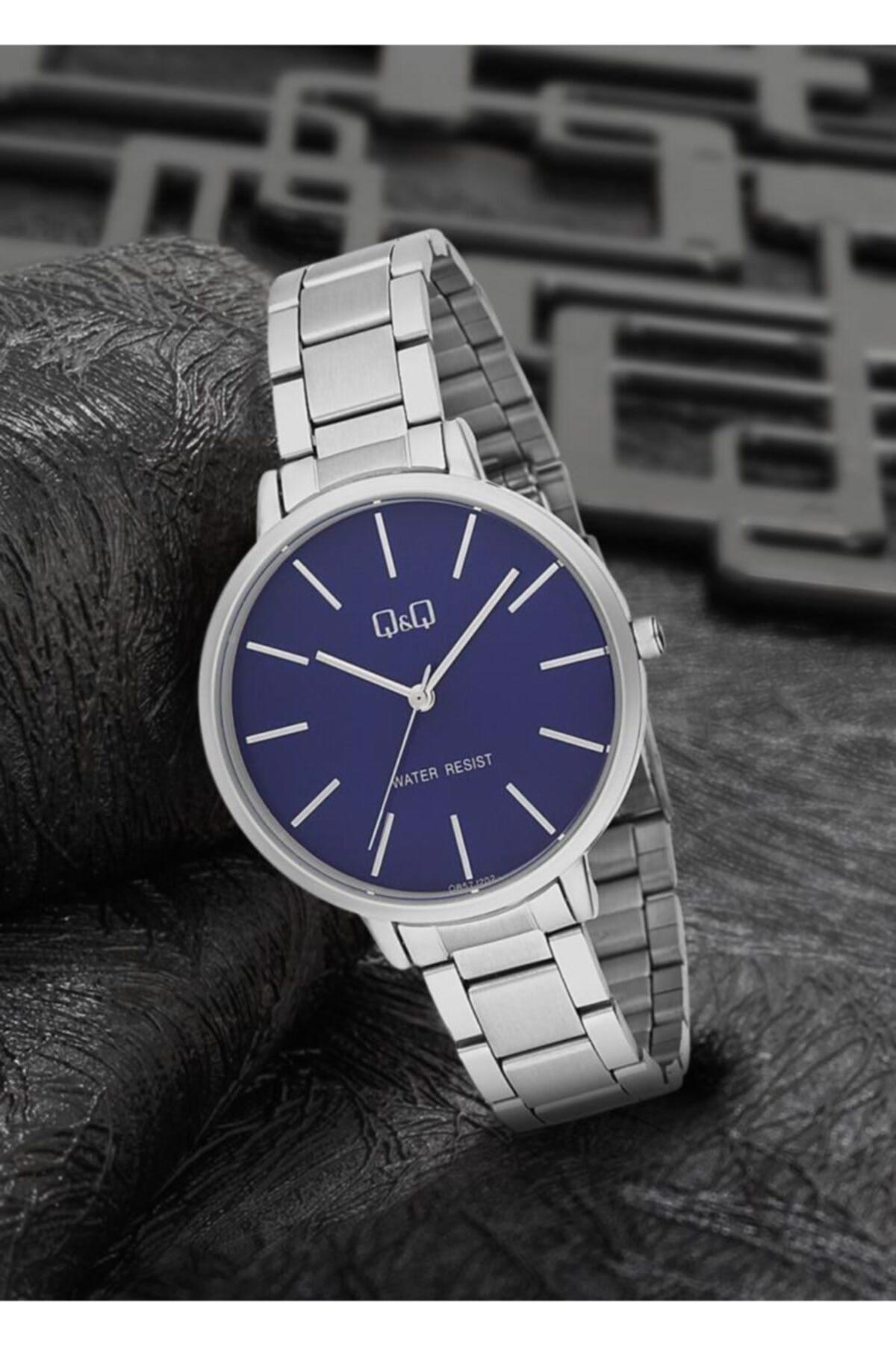 Q&Q QB57J202Y 36 mm Gri Çelik Kordon Analog Kadın Kol Saati