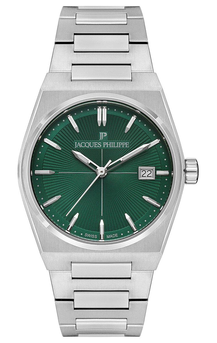 Jacques Philippe JPQLS5213X6SG Takvimli 34 mm Gri Çelik Kordon Analog Kadın Kol Saati