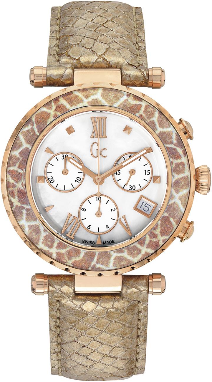 Guess GCX43010M1S Takvimli 36 mm Krem Deri Kordon Analog Kadın Kol Saati