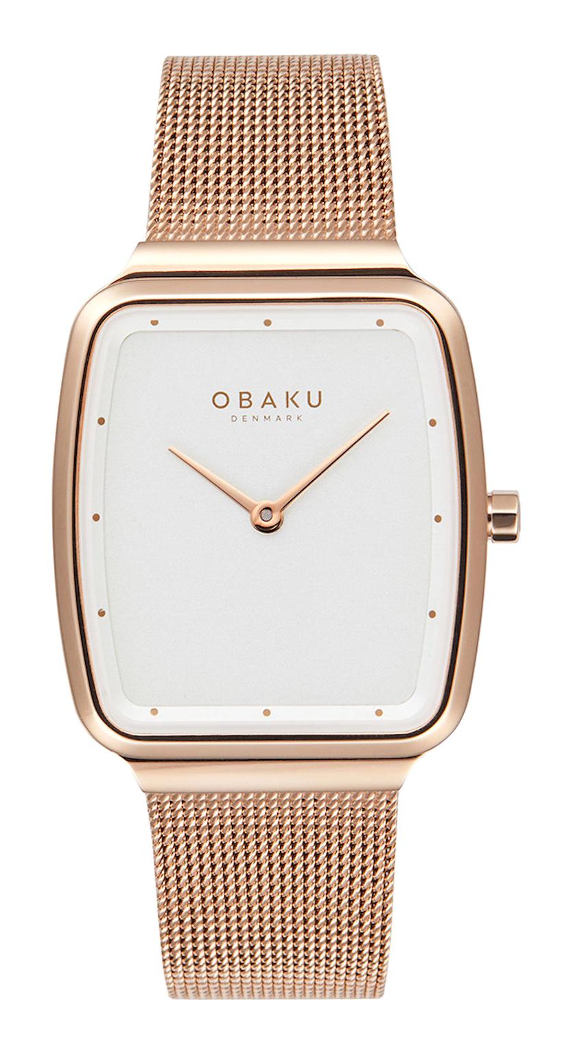 Obaku Denmark V267LXVIMV 27 mm Beyaz Hasır Kordon Analog Kadın Kol Saati