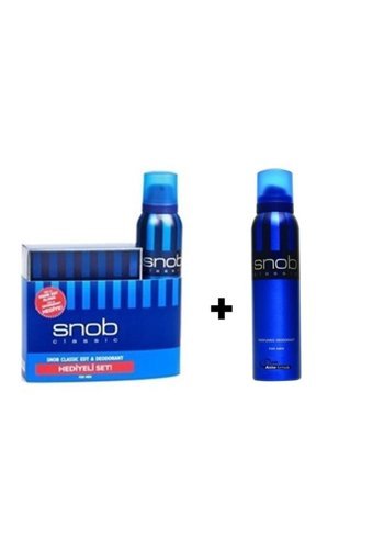 Snob Classic İkili Erkek Parfüm Deodorant Seti EDT + Snop Deodorant 150 ml